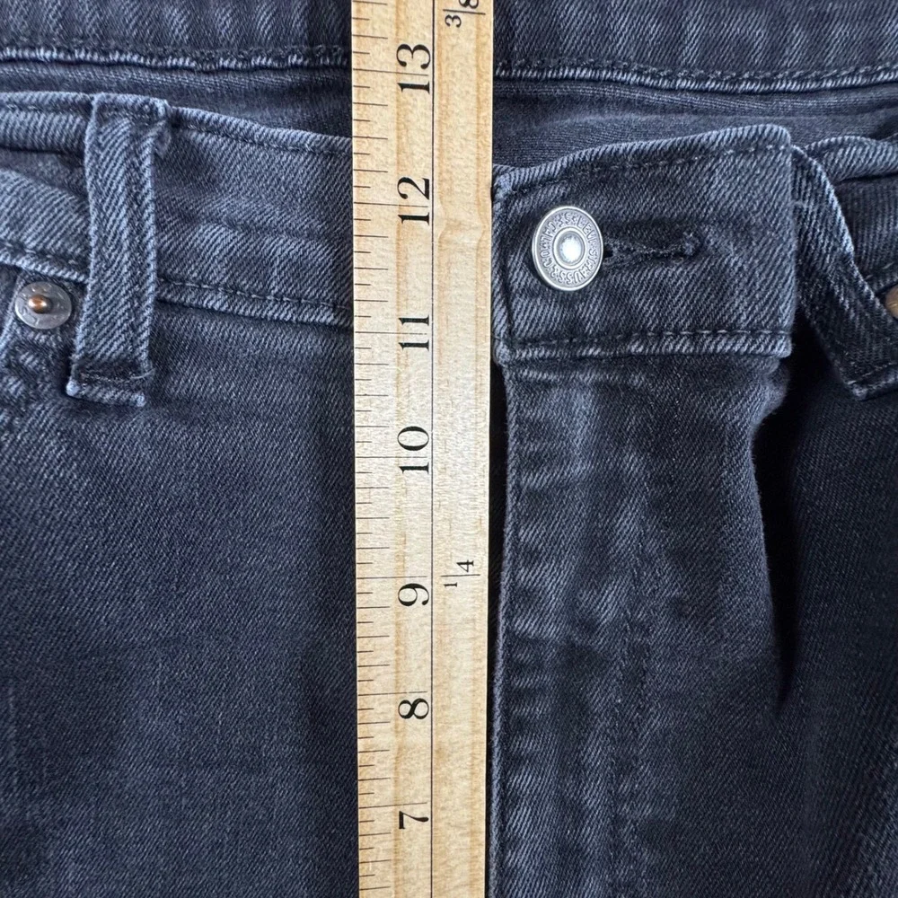 Levis 505 Regular Fit Jeans Mens 38x28 Faded Black Good Straight Leg Denim